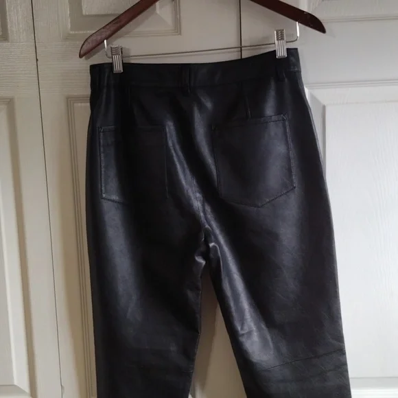 We the Free faux leather Zip up black pants size 29 pockets ankle High Rise